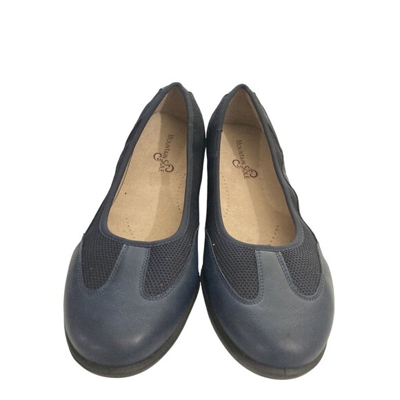 Mountain Sole Women size 11 Navy Blue Comfort slip on Flats shoes - Picture 2 of 8